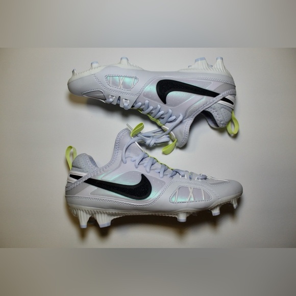 Nike Men's Huarache 9 Varsity LAX SE Football FZ3620-001 Grey White Size 7.5 - Picture 6 of 8